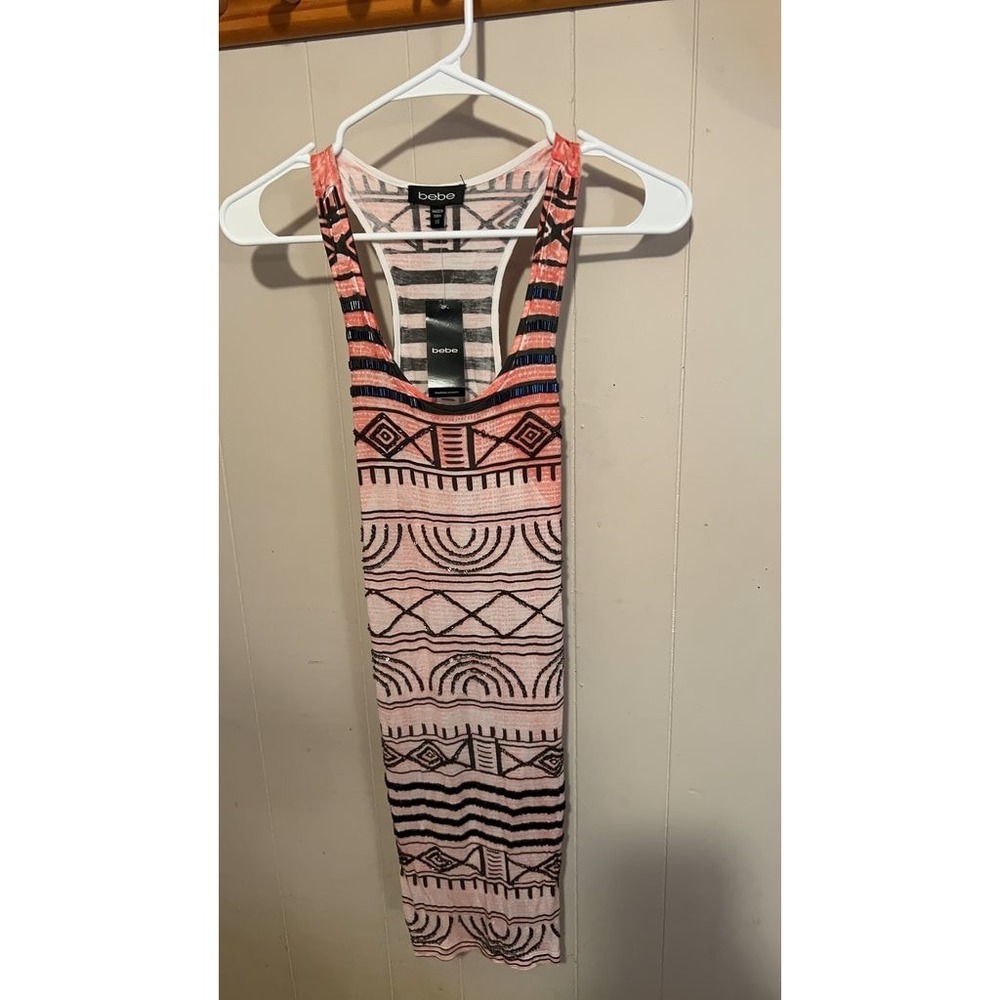 Bebe Sleeveless Patterned Dress XS